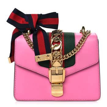 gucci sylvie web purse with flowers|GUCCI Vitello Fontanella Web Mini Sylvie Chain .